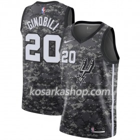 Dres San Antonio Spurs Manu Ginobili 20 Nike City Edition Crna Swingman